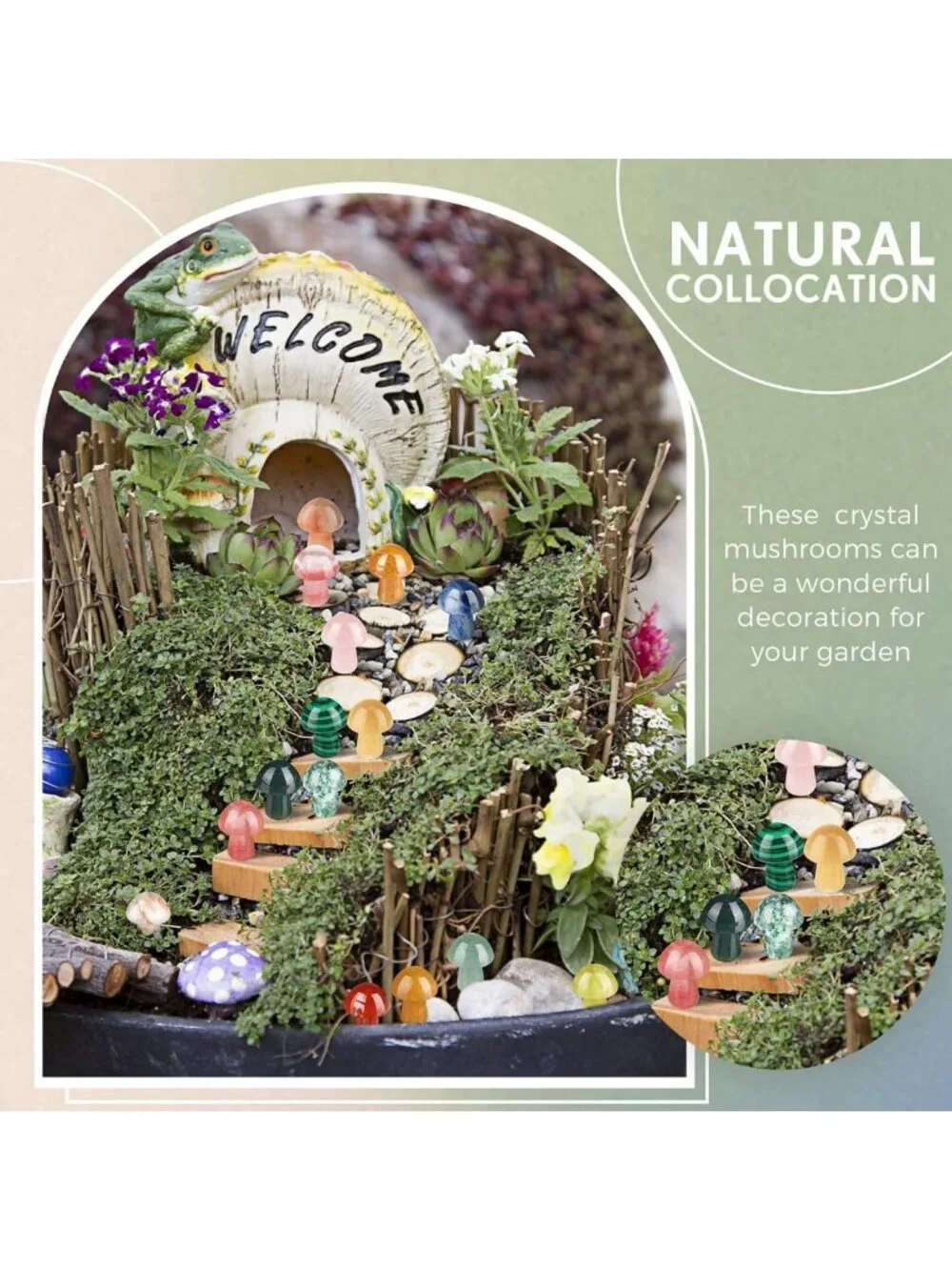 120 Crystal Mushroom Sculptures - Unique Home Decor for Crafting & Display